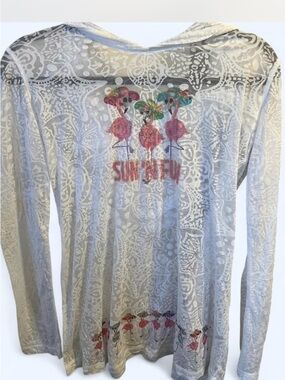 Sun 'N Fun Flamingo Print Hooded Top